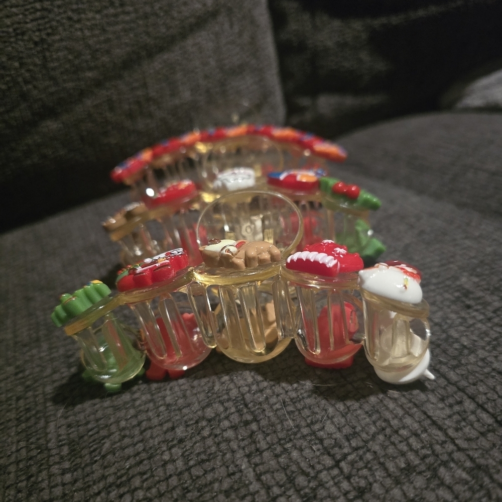 Festive Holiday Hair Clip Set (3) - Picture 4 of 4